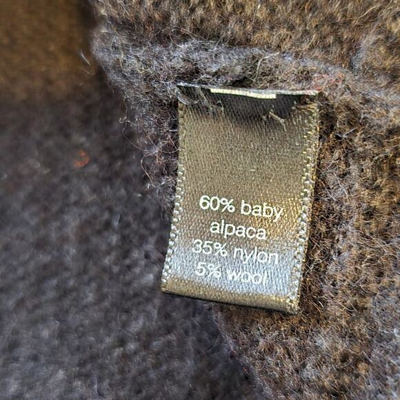 Peruvian Connection Sweater Women's XS Black Baby Alpaca Blend Dark Romantic - Picture 4 of 10